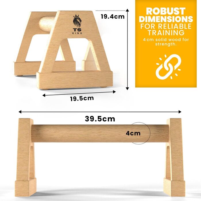 Великі ручки для віджимань 2 нековзні та захисні для суглобів дерев&39яні ручки ідеальне обладнання для паралельних занять та калістеніки для тренувань з власною вагою в приміщенні та на вулиці ідеально підходить для віджимань та стійки на руках