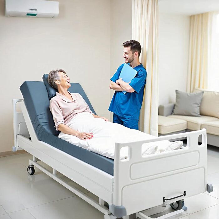 Матрац VEVOR Care, вантажопідйомність 158 кг, медичний пінопластовий матрац, водонепроникний, для лікування пролежнів у будинках для людей похилого віку та догляду вдома, 2030x914x153 мм