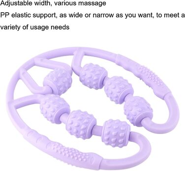 Масажний ролик, U-подібна форма Trigger Point Massage Roller 7 коліс Масажний ролик для литок ніг рук знімає біль у м'язах, знімає біль, скутість і напружені м'язи