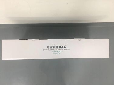 Інфрачервона варильна поверхня CUSIMAX 2 шт. 1200 Вт 1200 Вт Електрична варильна поверхня зі склокераміки, портативні подвійні варильні поверхні з регулюванням температури для зовнішнього/внутрішнього використання, для всіх типів гончарів, чорна нержавіюч