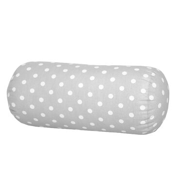 Подушка для шиї/валик для шиї Dr. Berger 40x16 см Зручна зі 100 бавовняним чохлом, кругла, стійка подушка - ідеально підходить як міцна подушка для шиї, дорожня подушка, валик для колін, подушка для спинки дивана, модний сірий колір 40 x 16 см