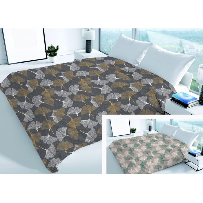 Покривало BIANCHERIAWEB на весну, літо, 100 бавовна, дизайн Папороть Гінко Ботаніко