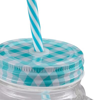 Х стаканів з соломинкою, 400 мл, ВхШхГ 13x10,5x15 см, з кришкою, з ручкою, набір стаканів для холодних напоїв, різнокольорові, 48