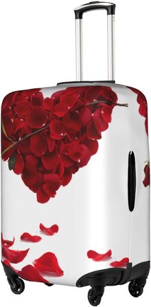 Чохол для валізи JCAKES у формі серця з квітковим візерунком, захисний чохол, захист багажу, можливість персоналізації, білий, розмір 90