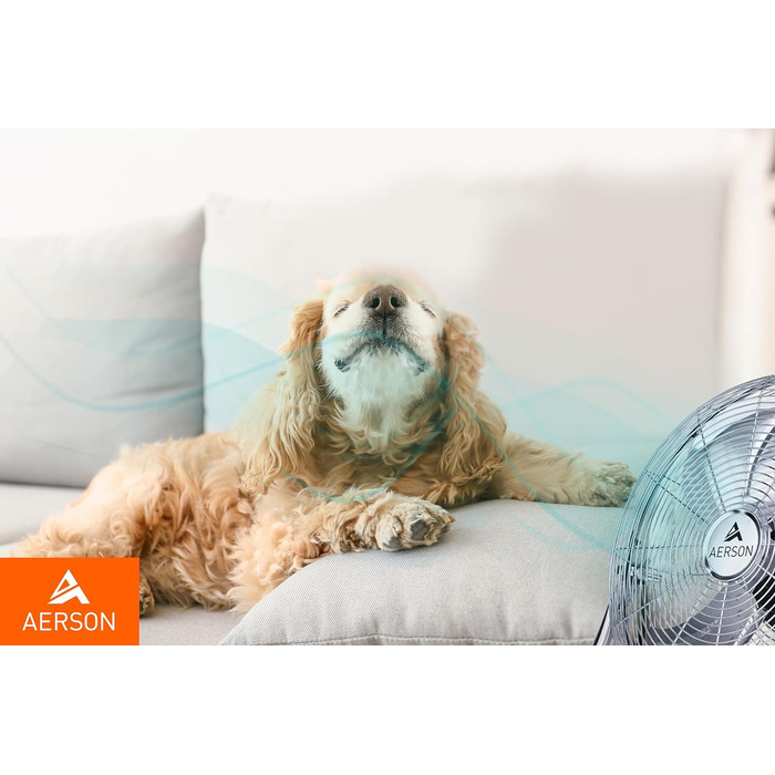 Підлоговий вентилятор TRESKO AERSON 40 см вітряк з 3 рівнями потужності вентилятор на п'єдесталі висока швидкість потоку повітря м