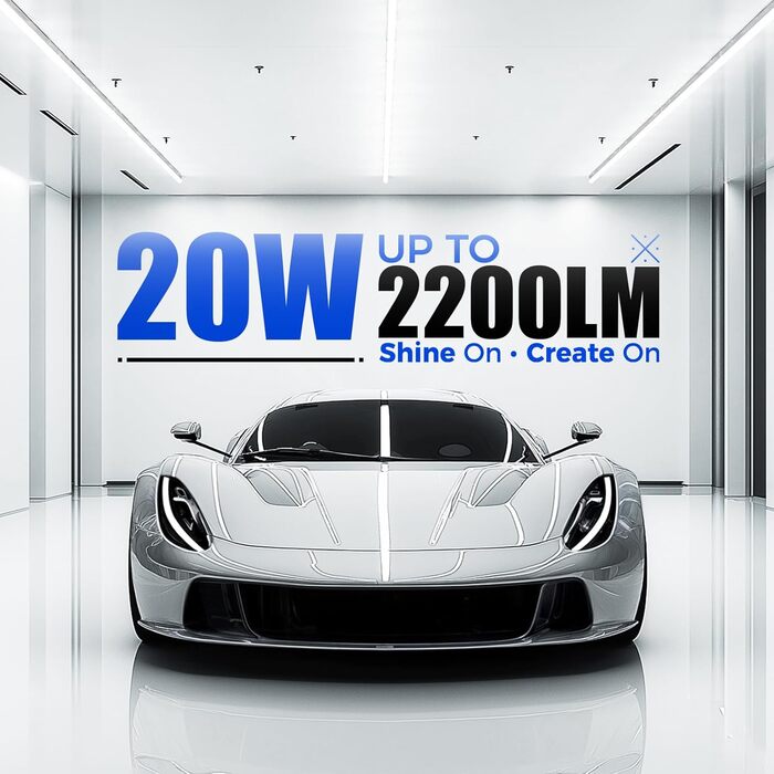 Світлодіодний світильник Barrina T5 117 см, 20 Вт, 2200 лм, 6500 К, супер яскравий білий льоховий світильник. Світлодіодний трубчастий світильник для кухні, вітальні, спальні, їдальні, балкону, коридору, гаражу, підвалу, з можливістю підключення, підключе