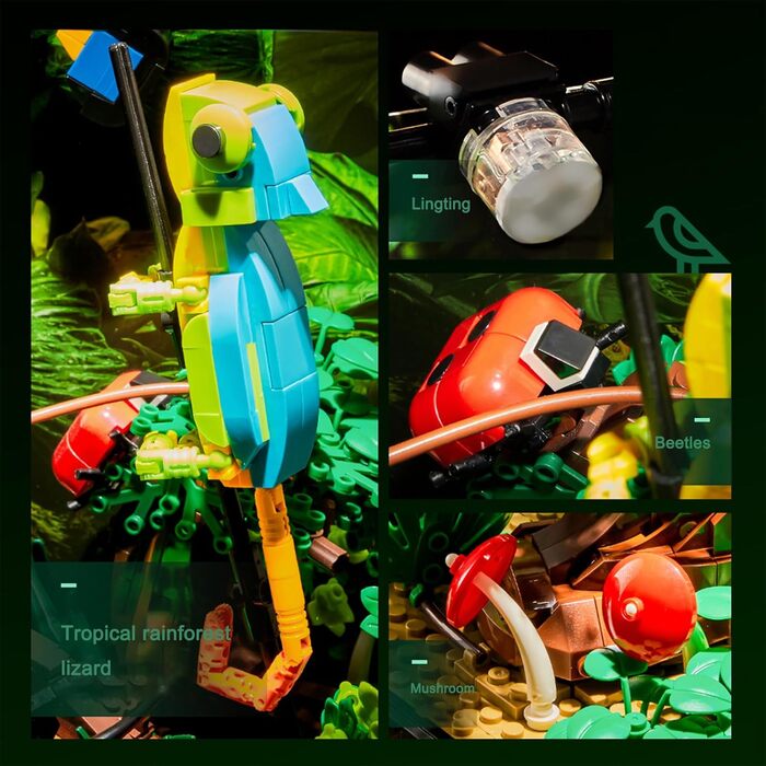 Конструктор ENJBRICK Flower Insect Tank Construction Set 1038, 1284 деталі