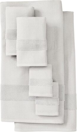 Набір вафельних рушників Aire & Raine з 100 бавовни, 6 предметів світлі вафельні рушники для ванних кімнат, двосторонні до м'якої