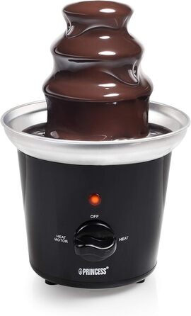 Шоколадний фонтан Princess - 3 рівня, функція збереження тепла, функція потоку, 0.4 л, 32 Вт, 01.292994.01.001, Чорний 0.4 літра