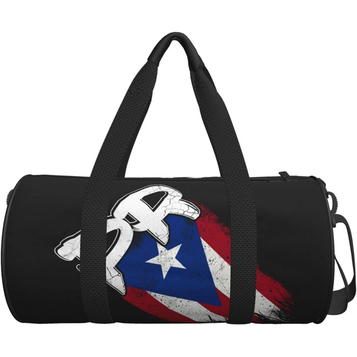 Спортивна сумка з прапором Пуерто-Ріко, велика дорожня сумка для фітнесу та подорожей на вихідні для чоловіків та жінок
