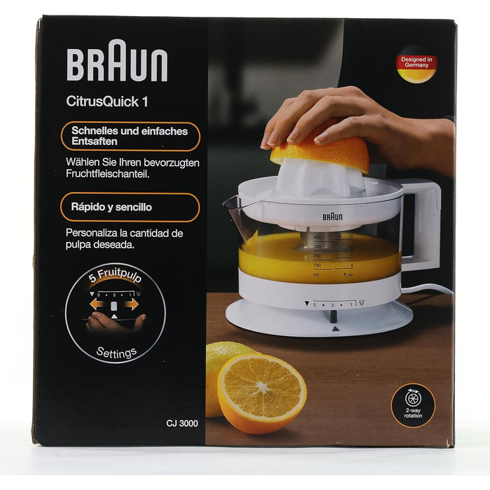 Соковижималка для цитрусових Braun Household Tribute Collection CJ 3000 (20 Вт, 0,35 л) біла