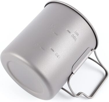 Титанова кружка TOAKS 450 мл для походів, кемпінгу, кавника, надлегкого кемпінгового посуду 450 мл