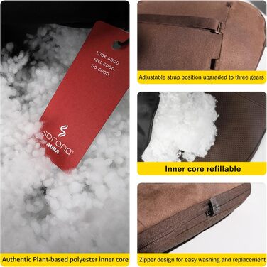 Подушка для шиї автомобіля з натуральної коров&39ячої шкіри, підтримка шиї для підголівника автомобіля, подушка-підтримка з натуральної шкіри, рослинний поліестер, 30x19 см, багаторазова та регульована (чорна, ) Чорна подушка для шиї автомобіля