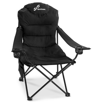 Складане кемпінгове крісло Sportneer Складане кемпінгове крісло до 160 кг, 3 регульовані кути нахилу, кемпінгове крісло/рибальське крісло зі спинкою, підголівником та сумкою для перенесення, складне кемпінгове крісло/вуличне крісло, , чорний