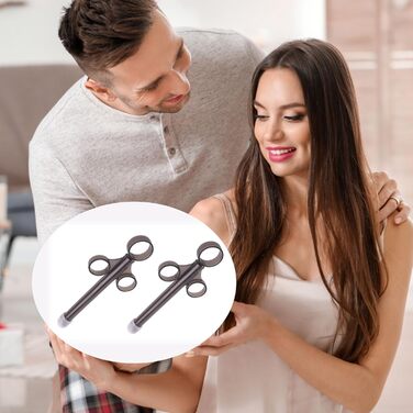 Аплікатор для змащення, 2 шт. синього багаторазового шприца зі змащенням, анально-вагінальний шприц-постріл з кільцем для зчеплення та ручкою для пальців для інтимного догляду та очищення