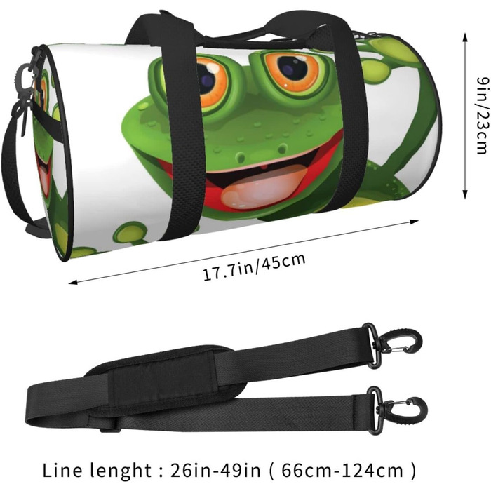 Дорожня сумка Зелений Жабеня, спортивна сумка для чоловіків та жінок, сумка-мішок для подорожей