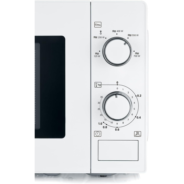 Мікрохвильова піч SEVERIN, мікрохвильова піч для розморожування та підігріву, мікрохвильова піч з поворотним столом для рівномірного розподілу тепла, білий/хром, MW 7770 Multicolor