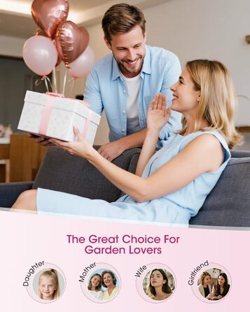 Набір садового інструменту для жінок, 26 предметів, у квітковому стилі ідеальний подарунок для садівництва В комплекті рукавички, сумка для зберігання, садові аксесуари, декоративні метелики та яскраві бирки для рослин.