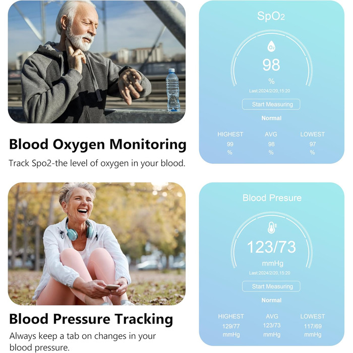 Розумний годинник для чоловіків та жінок, 2,01-дюймовий фітнес-трекер з функцією телефону/голосового помічника/нагадування про повідомлення, фітнес-годинник з монітором серцевого ритму та сну (чорний метал чорний силікон) ЧорнийЧорний