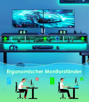 Електричний стіл OffiGo з регульованою висотою та RGB-підсвічуванням