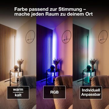 Розумна WiFi LED-торшерна лампа LEDVANCE Smart Corner, RGBW біле світло (2700-6500K), 10 Вт, 600 лм, 1400 мм, керування через додаток або голосові помічники (Alexa, Google), базовий комплект для приміщень