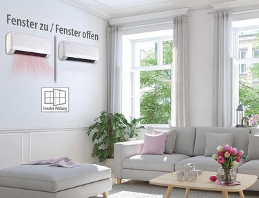 Настінний вентилятор-обігрівач Sichler Household Appliances компактний настінний вентилятор-обігрівач з цифровим термостатом, таймером, 2000 Вт (обігрівач, настінний обігрівач, охолодження)