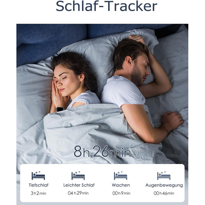 Розумний годинник GRV для чоловіків та жінок з функцією телефону, фітнес-годинник з монітором серцевого ритму, монітором SpO2, монітором сну, крокоміром, водонепроникний за стандартом IP68, багатоспортивні режими, фітнес-трекер для телефонів iOS та Androi