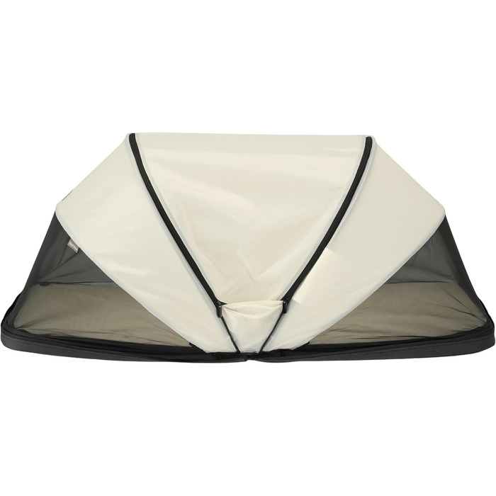 Дитяче ліжечко Deryan Cutey з матрацом від народження до 2,5 років - Складане дитяче ліжечко-намет, яке встановлюється за 2 секунди - Включає москітну сітку та дорожню сумку, для ОДНІЄЇ дитини - 136x84x62 см (кремовий)
