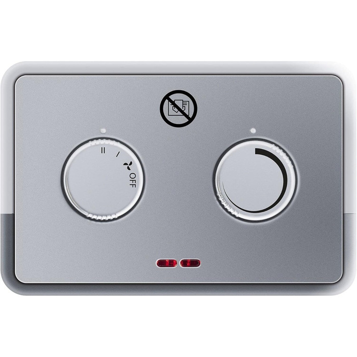 Керамічний вентилятор-обігрівач 30 м Біло-сріблястий 1800 Вт Вентилятор-обігрівач Керамічні нагрівальні елементи, 4