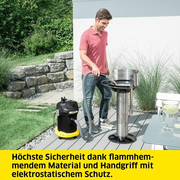 Пилосос для попелу та сухого прибирання Krcher AD 4 Premium ідеально підходить для чищення камінів, печей на пелетах та барбекю (з