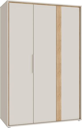Гардероб Forte WEXLIN 120 130, сучасна шафа, 2 двері на петлях, дитяча та підліткова кімната, інженерна деревина, декор кашемірубежевогодуба маувелла, 126,3 см завширшки x 193,7 см заввишки x 60 см завглибшки