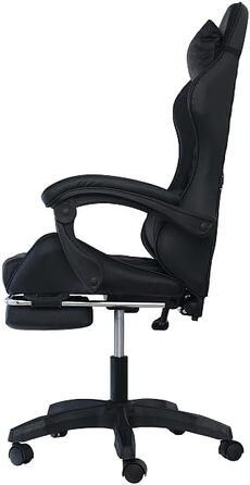 Геймерське крісло Pro-Tech Home Gaming Chair Comfort Black Ергономічне ігрове крісло з поперековою опорою, функцією гойдання та регулюванням висоти Регульоване офісне крісло для геймерів та домашнього офісу вагою до 150 кг