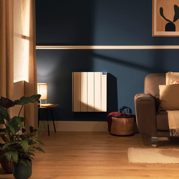 Керамічний панельний обігрівач Cecotec ReadyWarm 4000 Thermal Ceramic Connected з Wi-Fi, 1000 Вт, 4 модулі з литого алюмінію та кераміки, таймер, захист IPX4, 4 режими роботи, для приміщень до 12 м