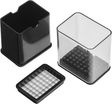 Міні-фритюрниця з жиром/олією, міні-фритюрниця з картоплерізкою, 1000 Вт, знімний контейнер для олії, для хрусткої картоплі фрі, матова нержавіюча сталь матова