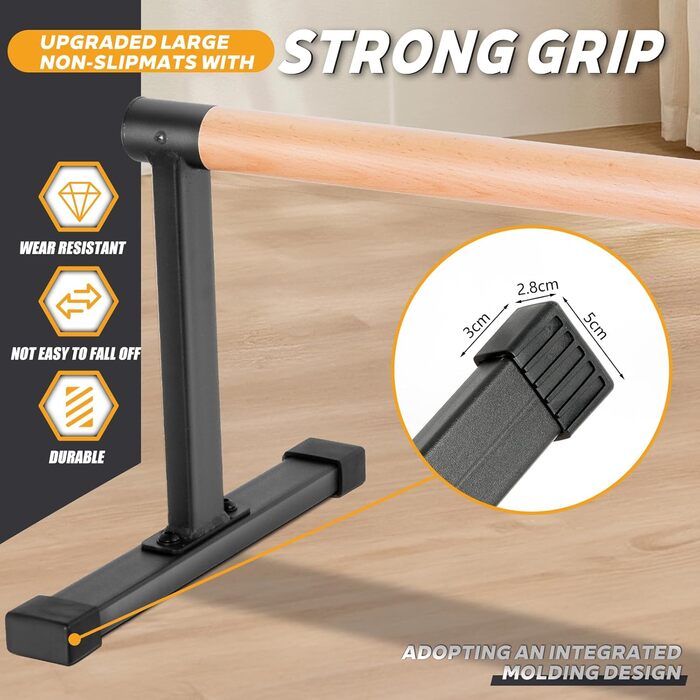 Паралелети, ручки для калістеніки для стійки на руках, віджимань та штовхань - дерев&39яні ручки для домашнього та вуличного фітнесу, домашнє калістетичне обладнання - чорні, великі