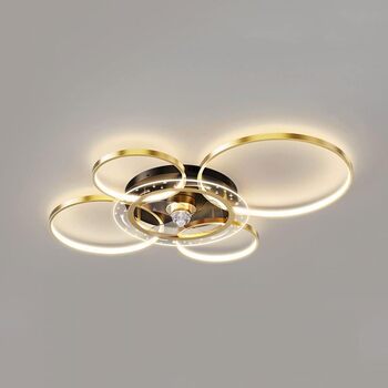 Вт світлодіодний стельовий світильник з можливістю регулювання, стельовий вентилятор зі світлодіодним підсвічуванням, регульованою