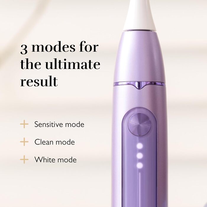 Ліловий, звукова зубна щітка з 300 днями роботи від акумулятора