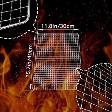 Насадка для гриля Pyatofly, одноразові решітки для гриля, 10 шт. 11,8 X 15,7, решітки для випікання, аксесуари для гриля для вуличних коптилень