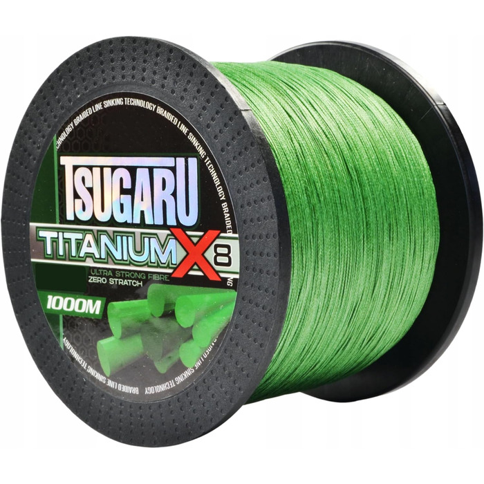 Волосінь 8-ниткова плетена основна волосінь Titanium X8 150 м/1000 м 0.08-0.40 мм 0.20 мм / 34.2 кг / 1000 м