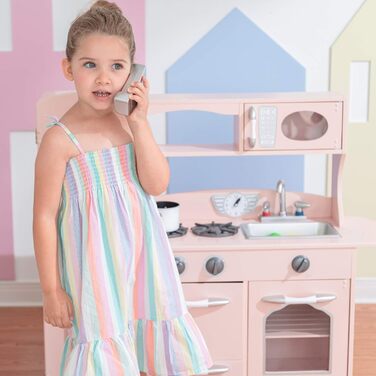 Рожева дитяча кухня ігрова кухня дитяча ігрова кухня дерев&39яна кухня Teamson Kids TD-11414P