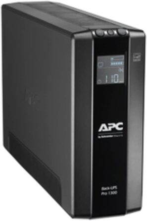 Резервний ДБЖ APC by Schneider Electric Back UPS PRO 900 ВА потужністю 900 ВА - BR900G-GR - включно зі страхуванням захисту пристрою вартістю 150 000 євро (5 функцій енергозбереження, багатофункціональний дисплей) (живлення 1300 ВА - модель MI, виходи IEC