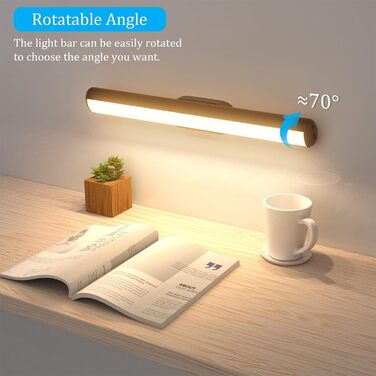 Кухонне освітлення під шафою Світлодіодний бездротовий затемнення, магніт для освітлення шафи на батарейках 4000 мАг, настільна ла