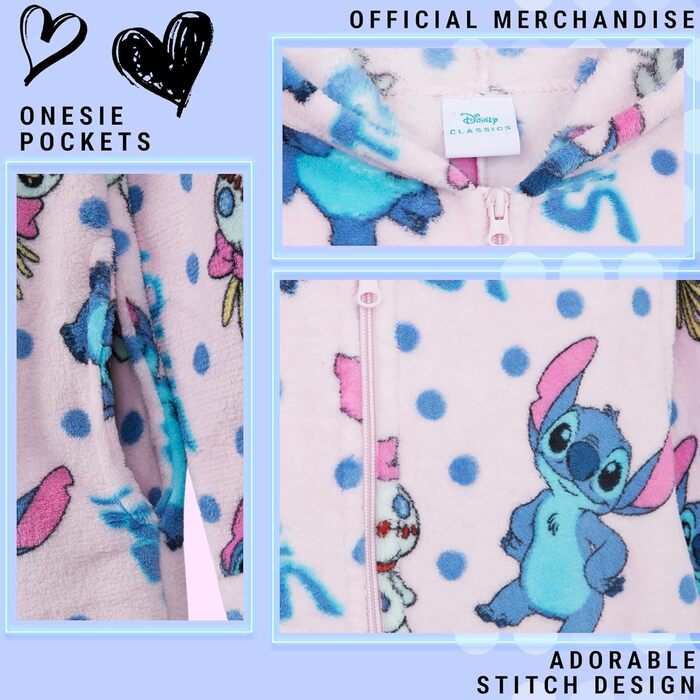 Кігурумі Disney Стич, суперм'який фліс, з капюшоном 7–8 років