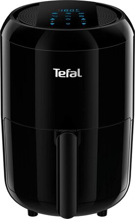 Аерофритюрниця Tefal EY3018 Easy Fry Compact Аерофритюрниця для 1-2 осіб Ємність 1,6 л 6 автоматичних програм Цифровий дисплей енергозберігаючі Здорова фритюрниця без олії Чорний Цифровий 1.6 л Чорний
