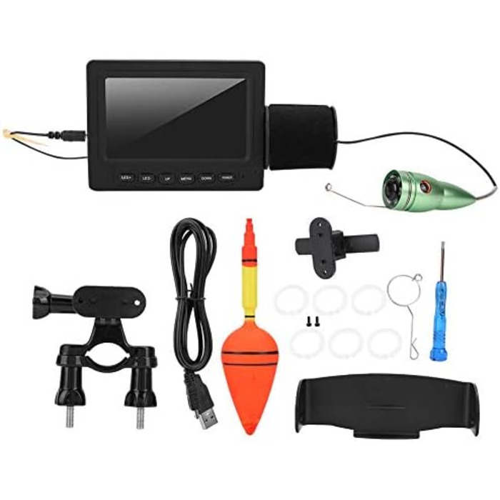 Підводна камера для риболовлі FastUU, портативна, світлодіодний детектор риби, камера, водонепроникна, інфрачервона, 15 м, детектор риби, РК-монітор, 4,3 дюйма (10,9 см), для морського судна, Крижане озеро