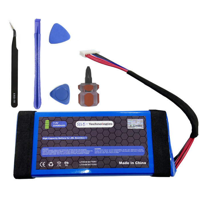 Змінний акумулятор GLK-Technologies JBL Boombox 1 High Power JEM3316, JEM3317, JEM3318 Акумулятор 10400 мАг вкл. набір інструментів NUE