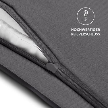 Наволочка 40 x 80 (Комплект з 2 шт. ) - 100 Трикотаж Бавовна 150 г/кв.м Наволочки -Антрацит - Для подушки 40 х 80 см - Чохол на по