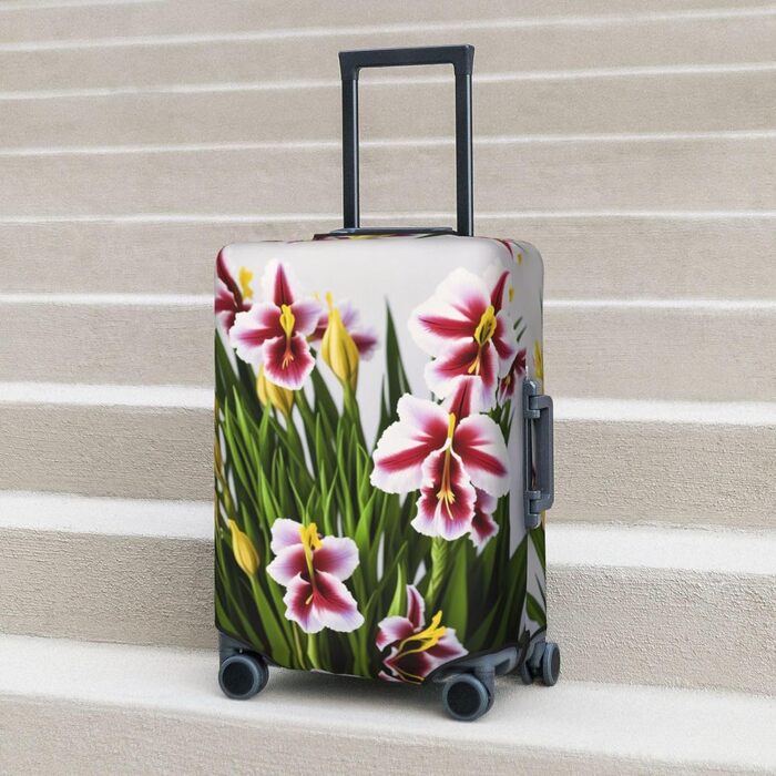 Чохол для валізи Gladiolus, міцний захист, підходить для багажу розміром 45,7 - 81,3 см, Чорний, Великий