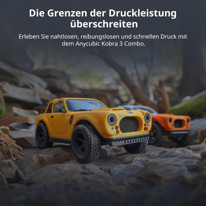 Багатоколірний комбінований 3D-принтер Anycubic Kobra 3, друк у 4 кольори, висока швидкість 600 мм/с, висихання нитки під час друк