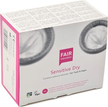 Презервативи FAIR SQUARED Sensitive Dry, 53 мм, 50 шт